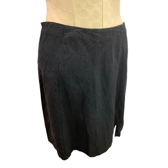 Size 4P Loft Petites Linen Blend Skirt Side Zip A-Line - Picture 1 of 7